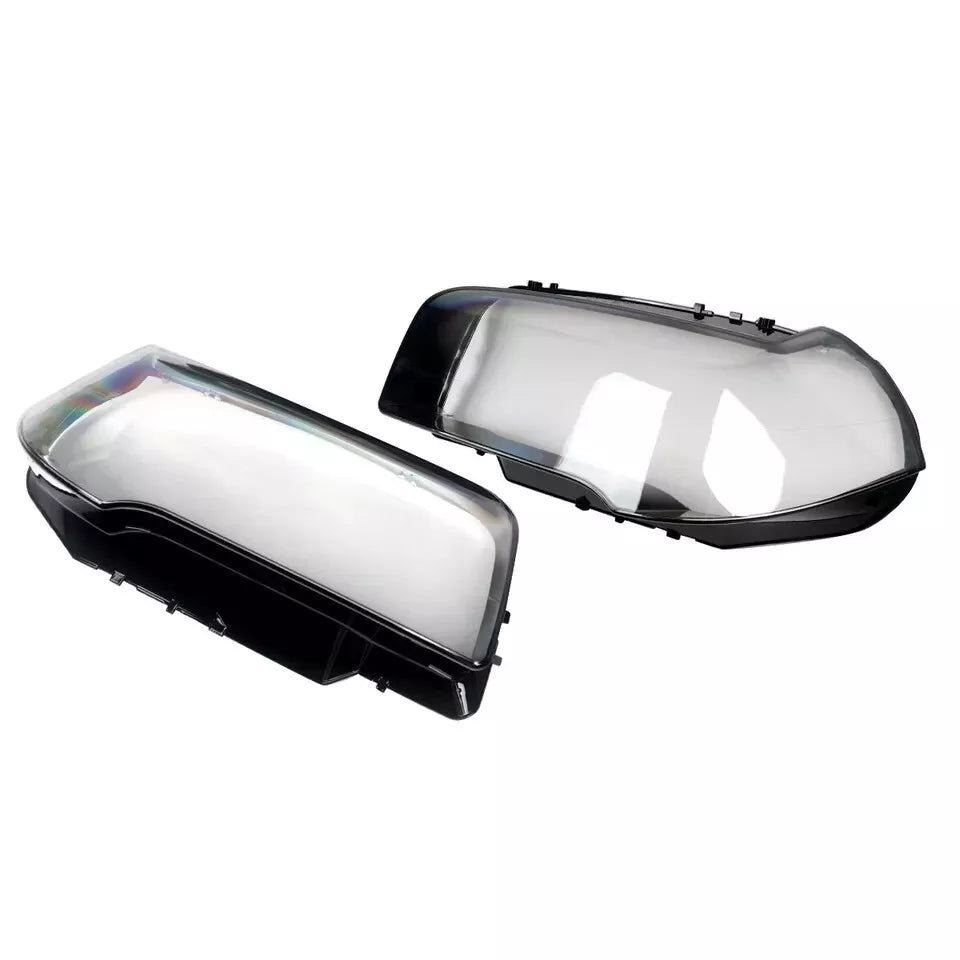 PAIR FRONT HEADLIGHT LENS REPLACEMENT COVER LEFT RIGHT FOR BMW X3 E83 2004-2010