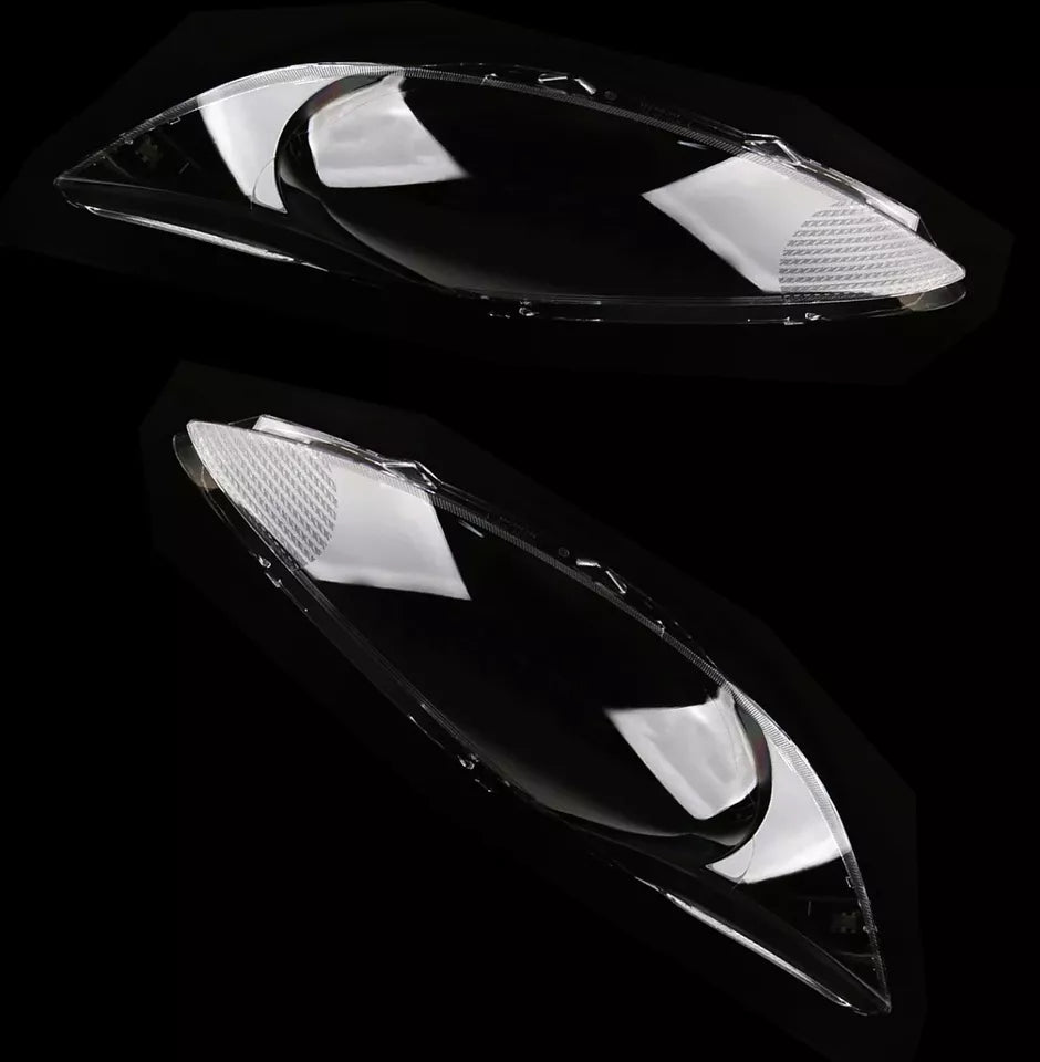 FOR FORD FIESTA MK6 2009-11 FRONT HEADLIGHT LAMP LENS COVER LEFT RIGHT SIDE PAIR