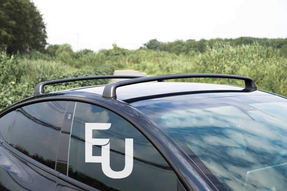 FOR TESLA MODEL Y ALUMINUM BLACK LUGGAGE ROOF CROSS RAILS BARS RACK 100% OEM FIT