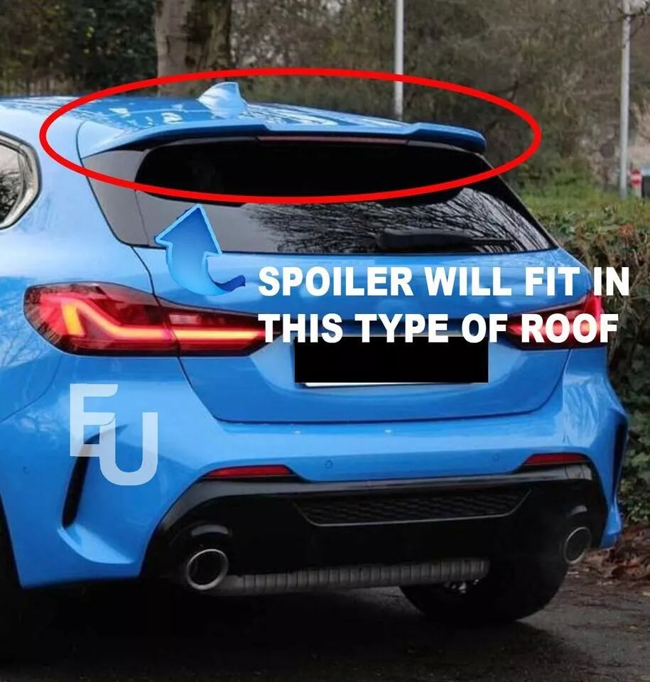 FOR BMW 1 SERIES F40 2019+ REAR ROOF LIP SPOILER WING MP STYLE GLOSS BLACK