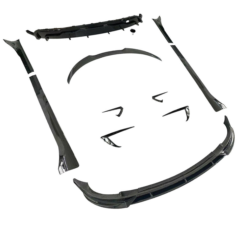 FOR TESLA MODEL Y BODYKIT BODY KIT FRONT LIP DIFFUSER SIDE SKIRT GLOSS BLACK 21+