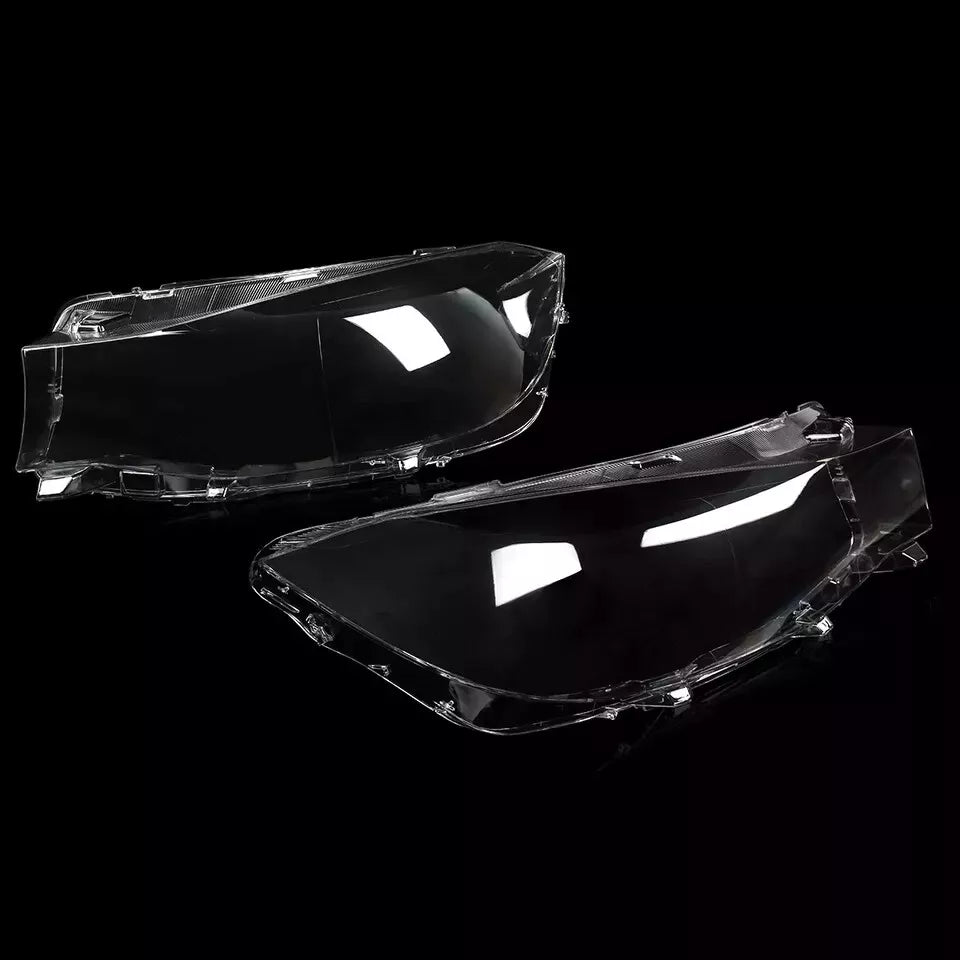 PAIR FOR BMW 3 GT F34 16-20 LCI HEADLIGHT HEADLAMP PLASTIC LENS COVER LEFT+RIGHT