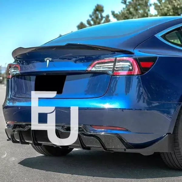 FOR TESLA MODEL 3 5Y REAR BOOT TRUNK LIP SPOILER WING M4 STYLE GLOSS BLACK 2017+
