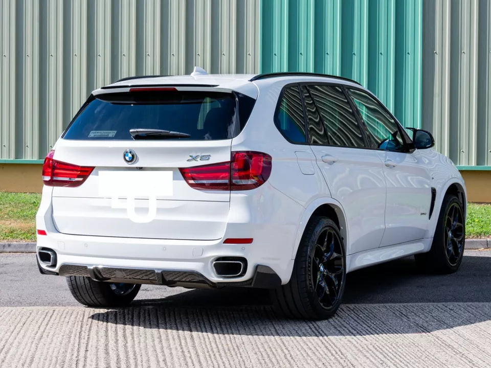 FOR BMW X5 F15 M SPORT REAR DIFFUSER LIP SPLITTER VALANCE CARBON LOOK 2013-2018