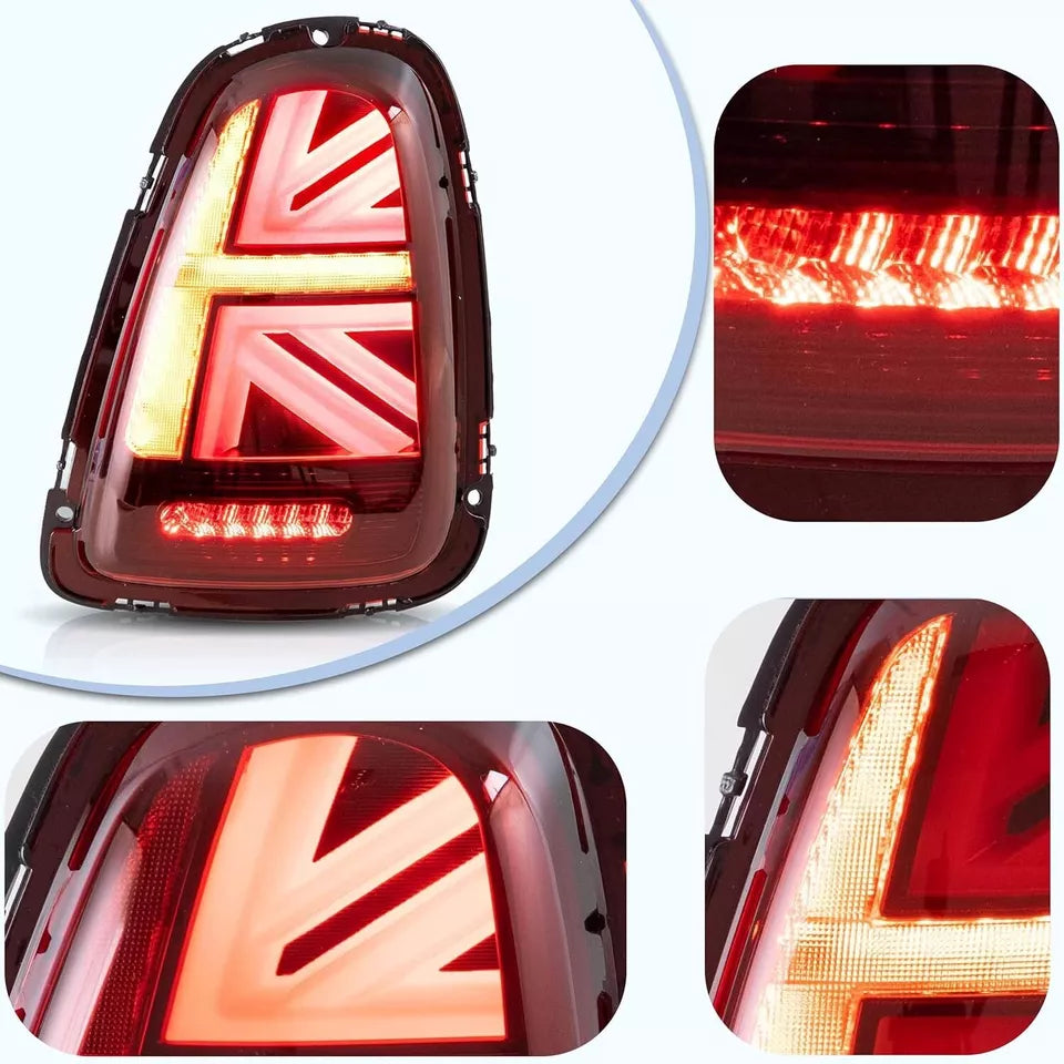Pair LED Rear Lights For Mini R56 R57 R58 R59 Cooper S Tail Brake Lamp 2007–2013