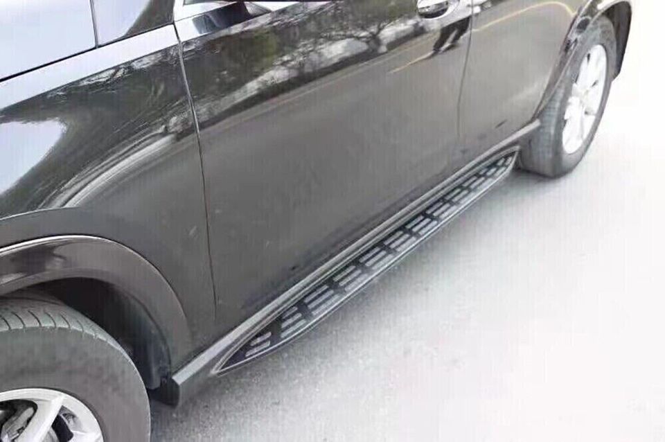 FOR MERCEDES BENZ W167 V167 GLE BLACK SIDE STEPS RUNNING BOARDS 5 DOOR 2018 ON