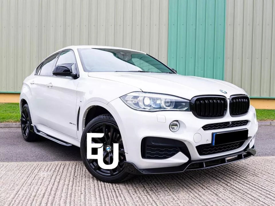 FOR BMW X6 SERIES F16 F86 TRANSFORMED AERO FRONT SPLITTER LIP GLOSS 2014-2019