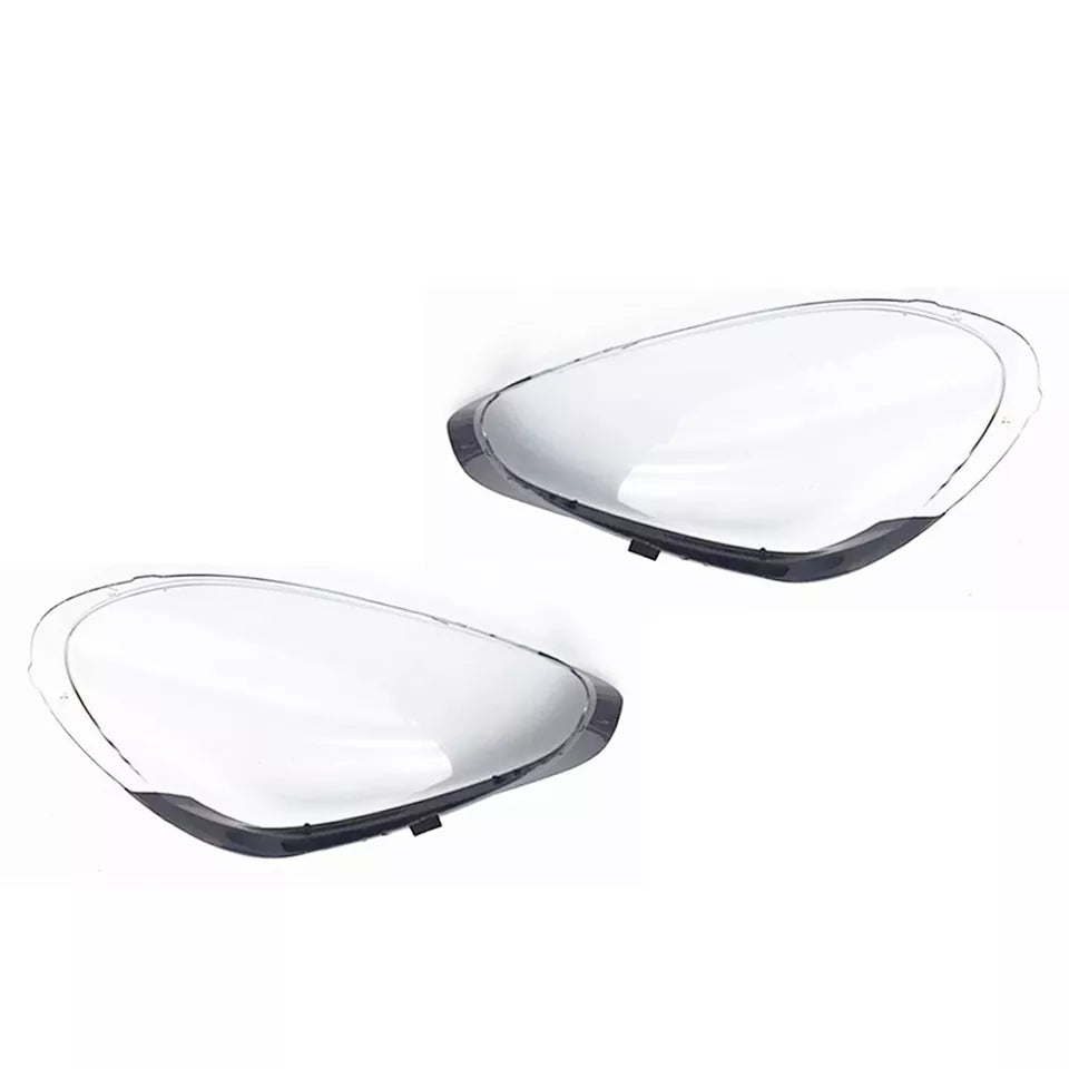 LEFT RIGHT SIDE PAIR HEADLIGHT LENS COVER LAMP FOR PORSCHE CAYENNE 958 2015-2018