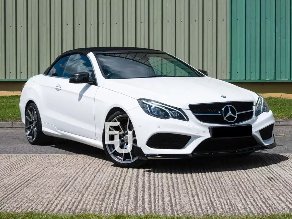 FRONT SPLITTER LIP FOR MERCEDES BENZ E W207 C207 AMG LINE 2014-2016 GLOSS BLACK