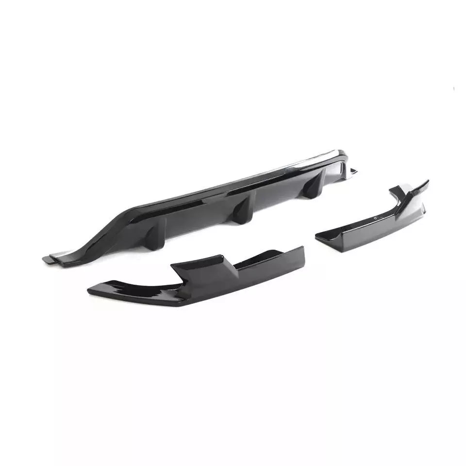 FOR BMW X6 G06 2019-2023 GLOSS BLACK REAR BUMPER DIFFUSER LIP SPLITTERS BODY KIT