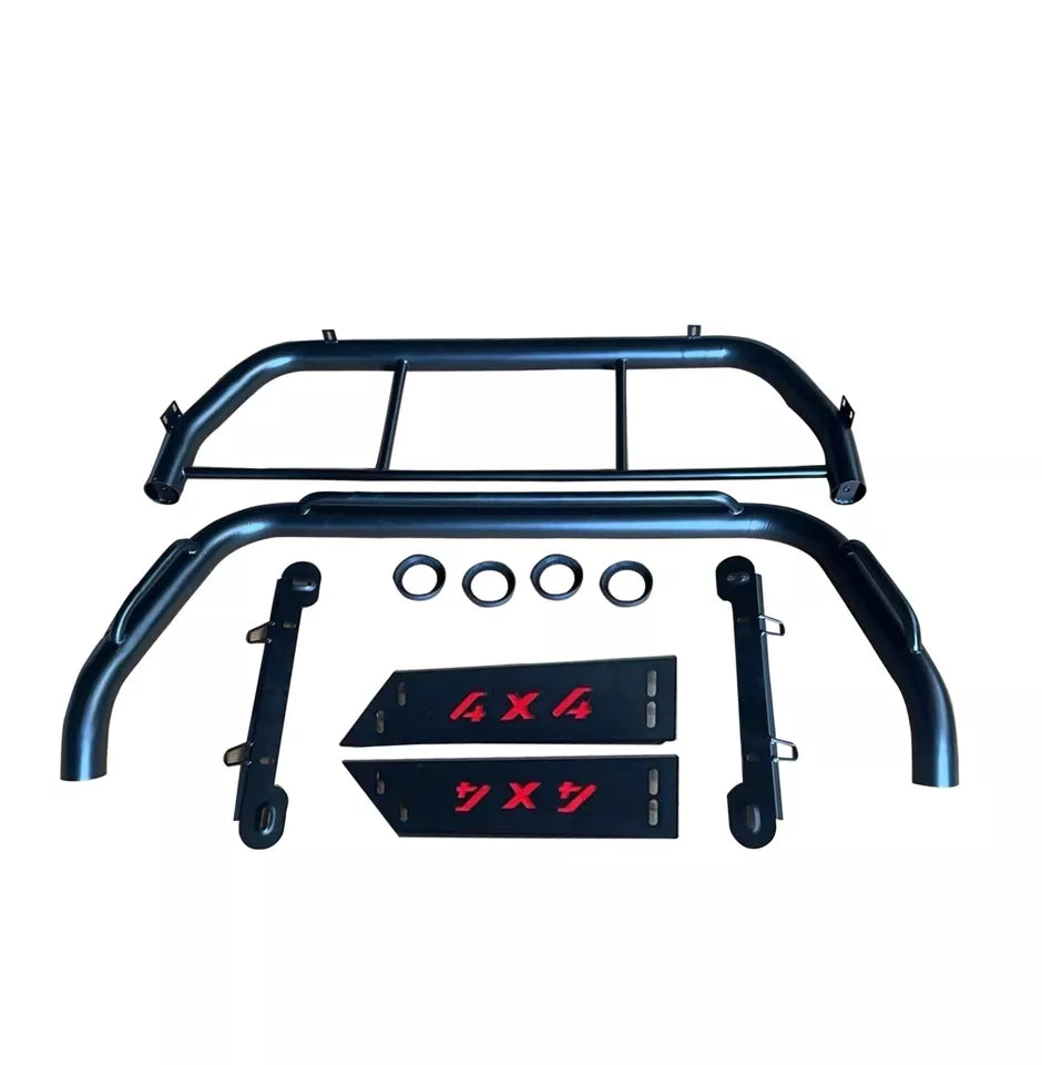 BLACK TEXTURED IRON ROLL BAR FOR FORD RANGER T6 T7 T8 PICKUP DOUBLE CAB 11-21