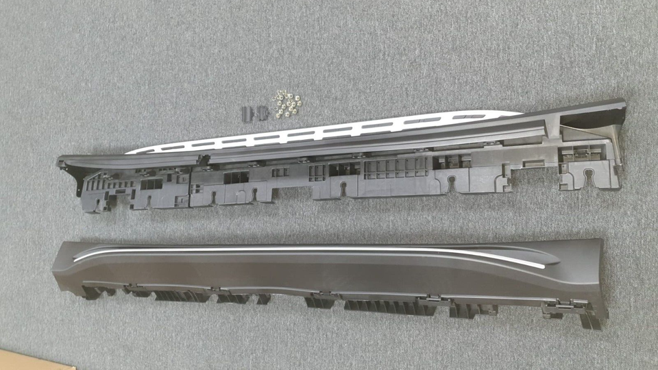 FOR MERCEDES BENZ W167 V167 GLE SILVER SIDE STEPS RUNNING BOARDS 5 DOOR 2018 ON