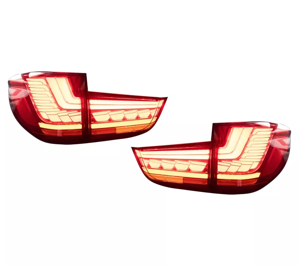 GTS FULL LED PAIR RED ANIMATION TAIL LIGHTS LIGHT LAMP FOR BMW X5 F15 2013-2018