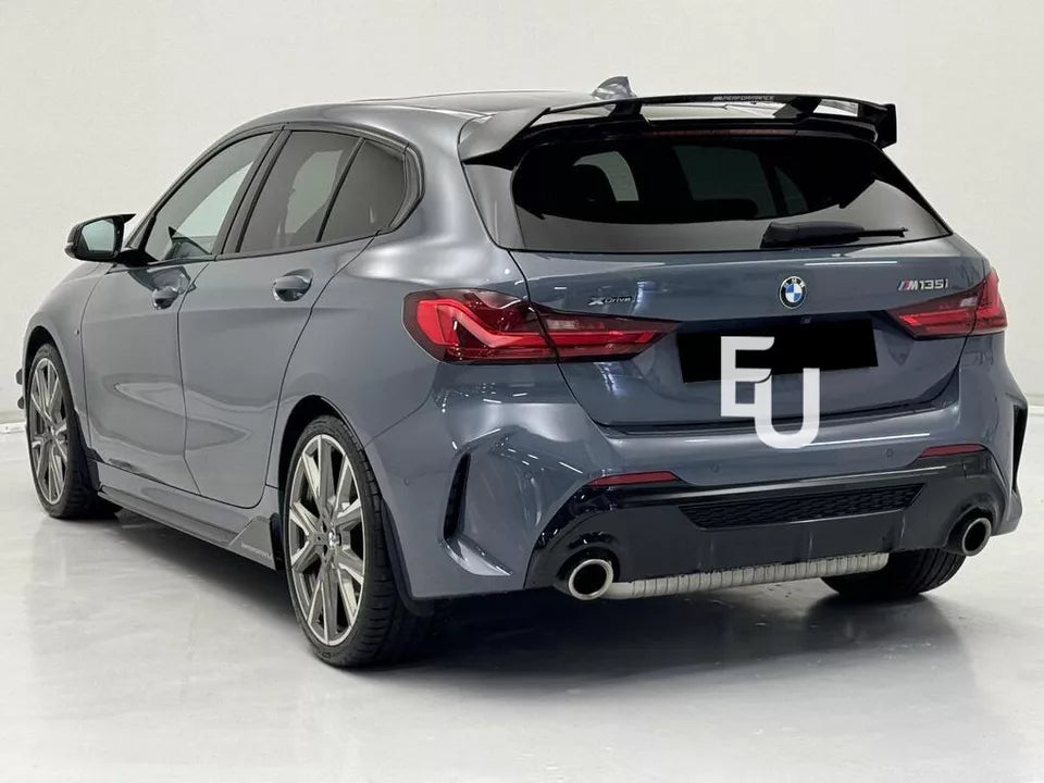 FOR BMW 1 SERIES F40 REAR DIFFUSER TWIN SINGLE EXHAUST 135I GLOSS BLACK 2019+