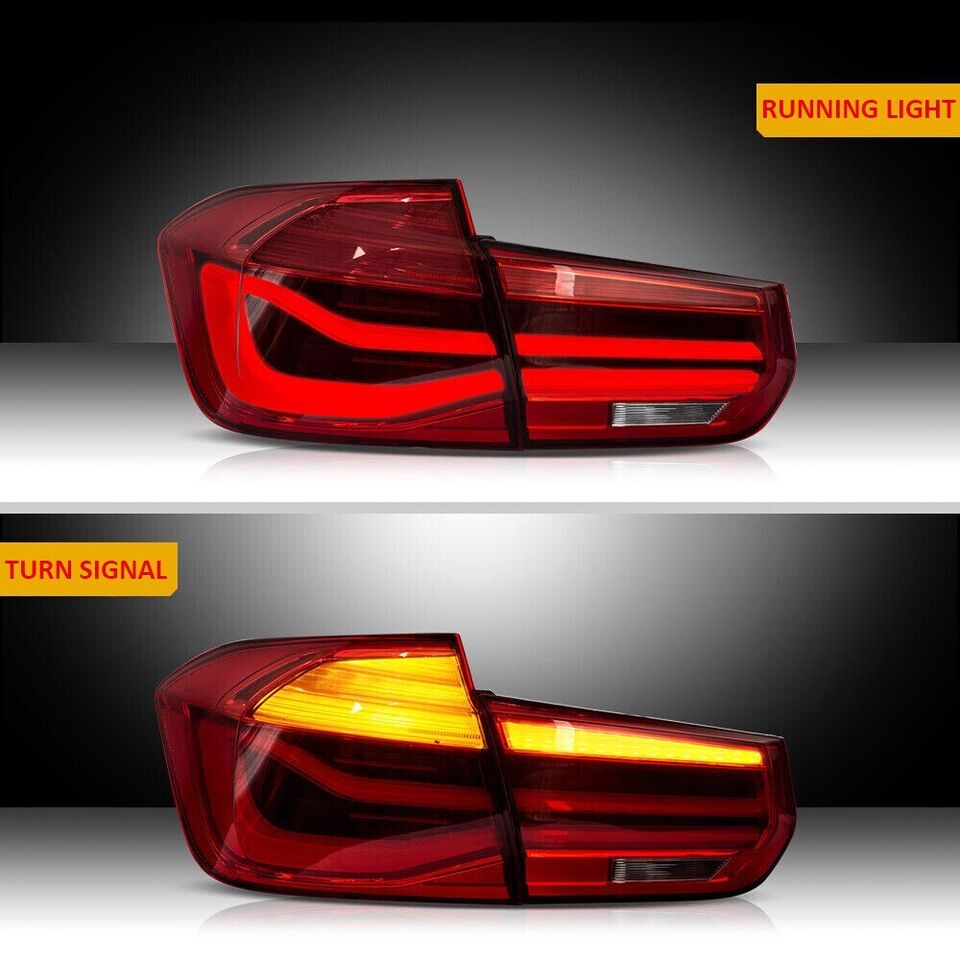 PAIR LED LCI RED REAR LIGHTS FOR BMW 3 SERIES M3 F30 F80 2012-2018 BRAKE LAMPS