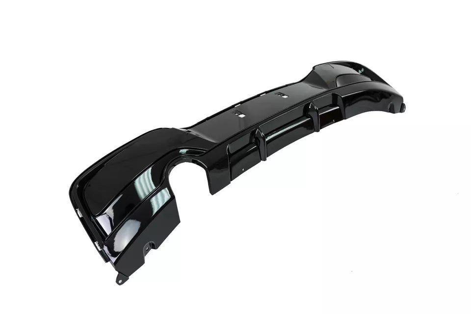 FOR BMW 1 SERIES F20 F21 PRE-LCI 2011-2014 M SPORT GLOSS BLACK REAR DIFFUSER LIP