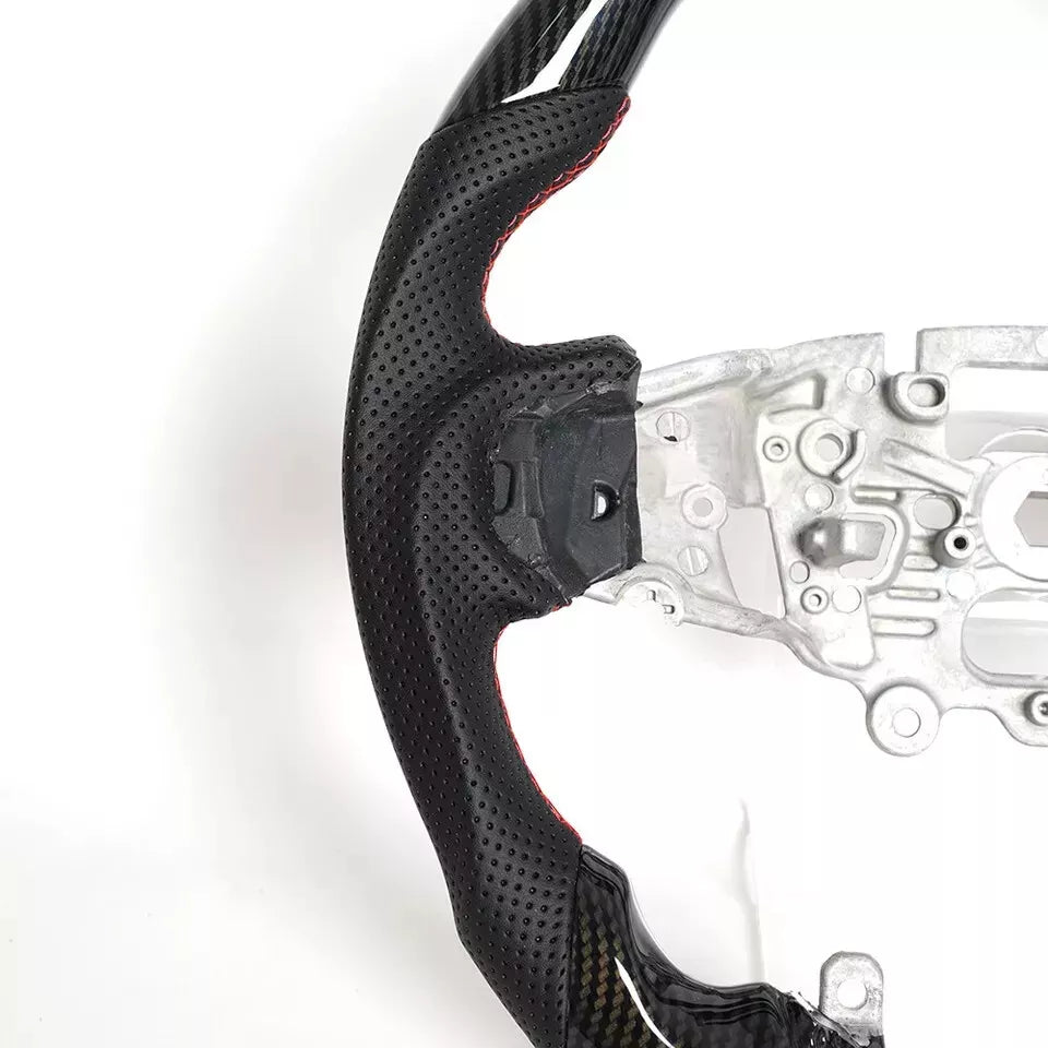 FOR FORD RANGER RAPTOR PY MK4 REAL CARBON FIBER LEATHER STEERING WHEEL 2023 ON