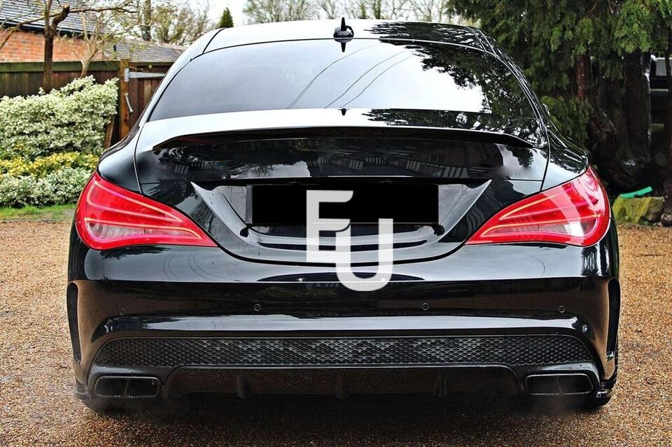 FOR MERCEDES CLA W117 C117 GLOSS BLACK REAR DUCKTAIL PSM HIGH KICK BOOT SPOILER