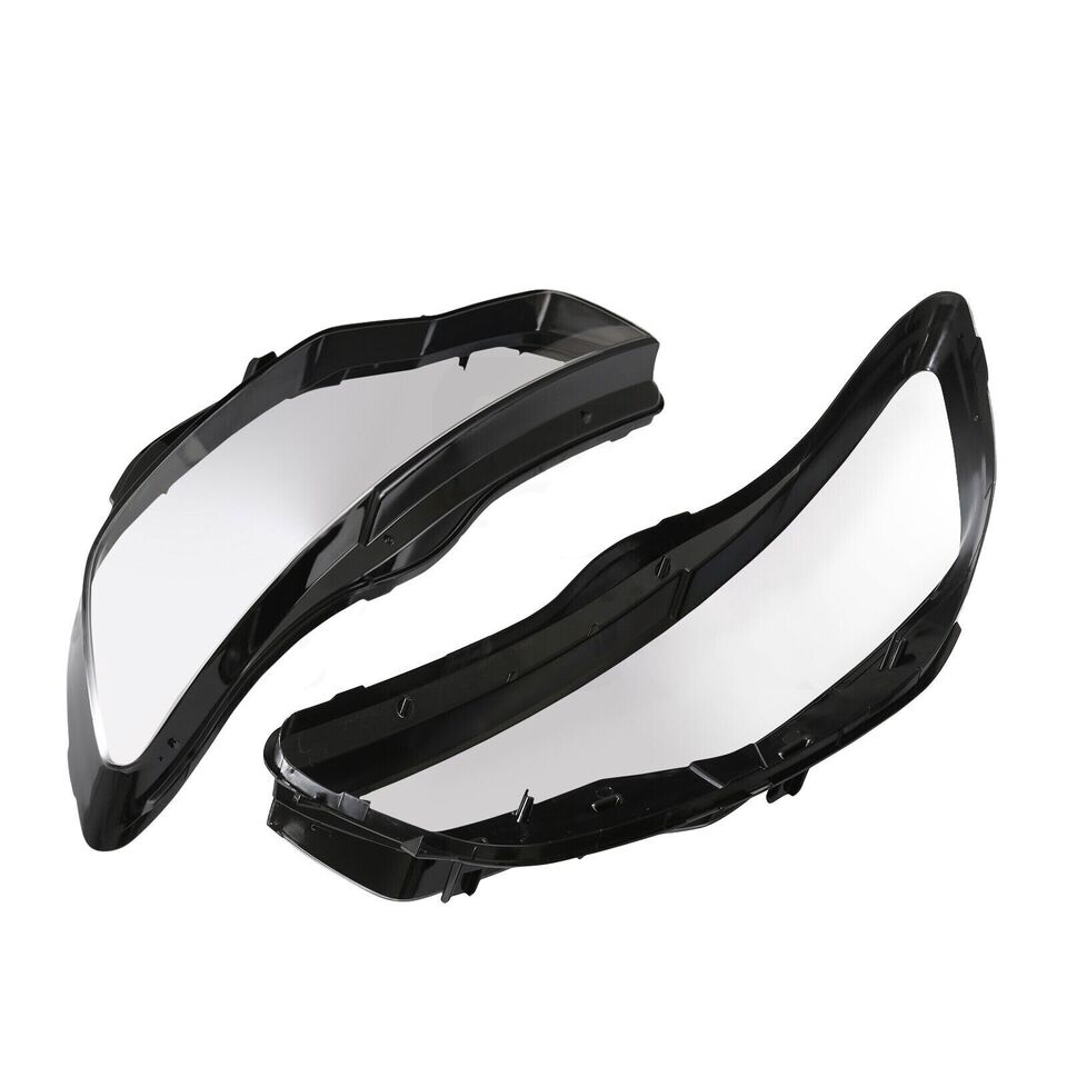 PAIR HEADLIGHT LENS COVER HEADLAMP SHELL LAMP SHADE FOR AUDI A6 C7 2011-2014