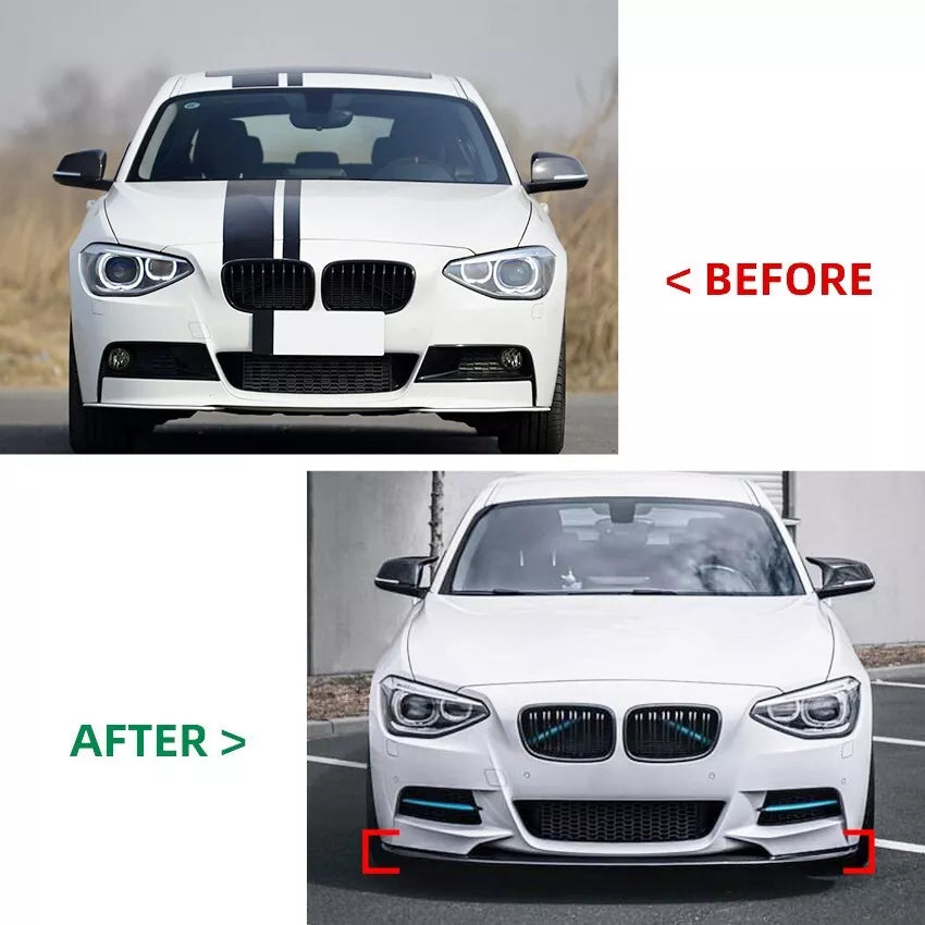 FOR BMW 1 SERIES F20 F21 M SPORT PRE-LCI FRONT BUMPER SPLITTER LIP GLOSS 2011-14