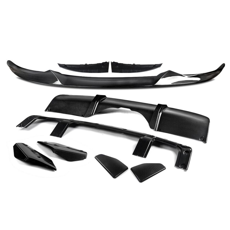 FOR BMW X5 F15 BODYKIT BODY KIT FRONT SPLITTER & REAR DIFFUSER CARBON LOOK