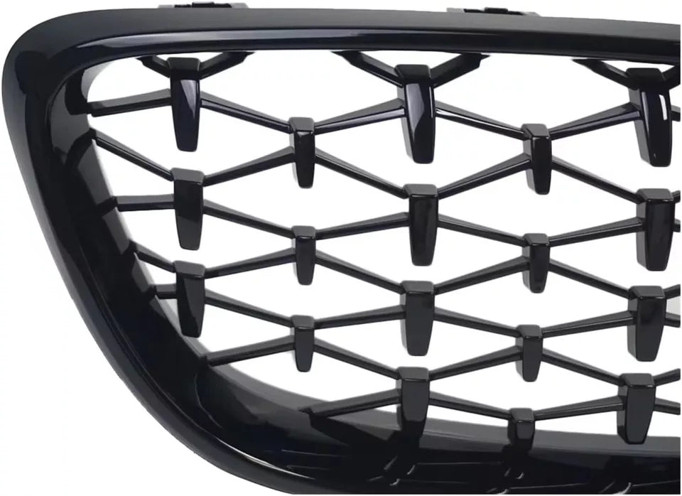 FOR BMW 2 SERIES F22 F23 FRONT KIDNEY DIAMOND GRILL GRILLE GLOSS BLACK 14-18