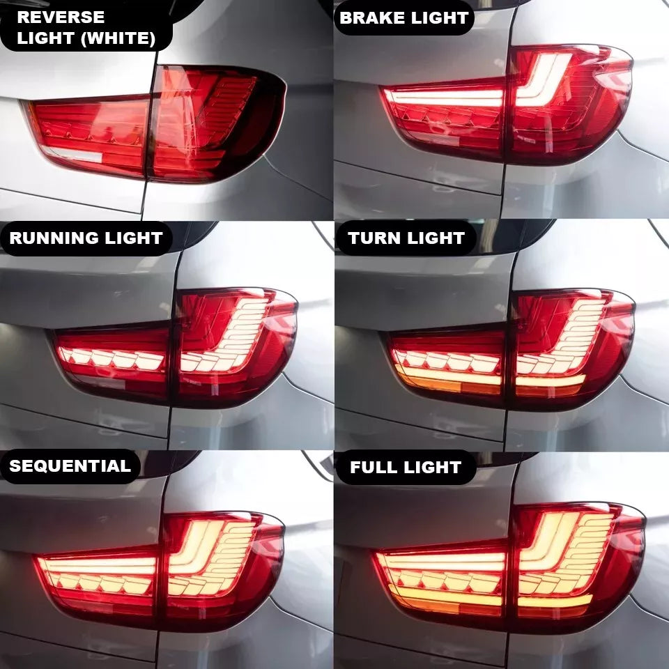 GTS FULL LED PAIR RED ANIMATION TAIL LIGHTS LIGHT LAMP FOR BMW X5 F15 2013-2018