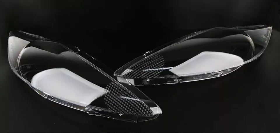 FOR FORD FIESTA MK6 2009-11 FRONT HEADLIGHT LAMP LENS COVER LEFT RIGHT SIDE PAIR