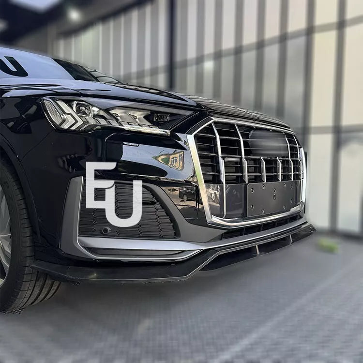 FOR AUDI Q7 SQ7 S LINE 4M FRONT BUMPER SPLITTER LIP GLOSS BLACK FACELIFT 2020+
