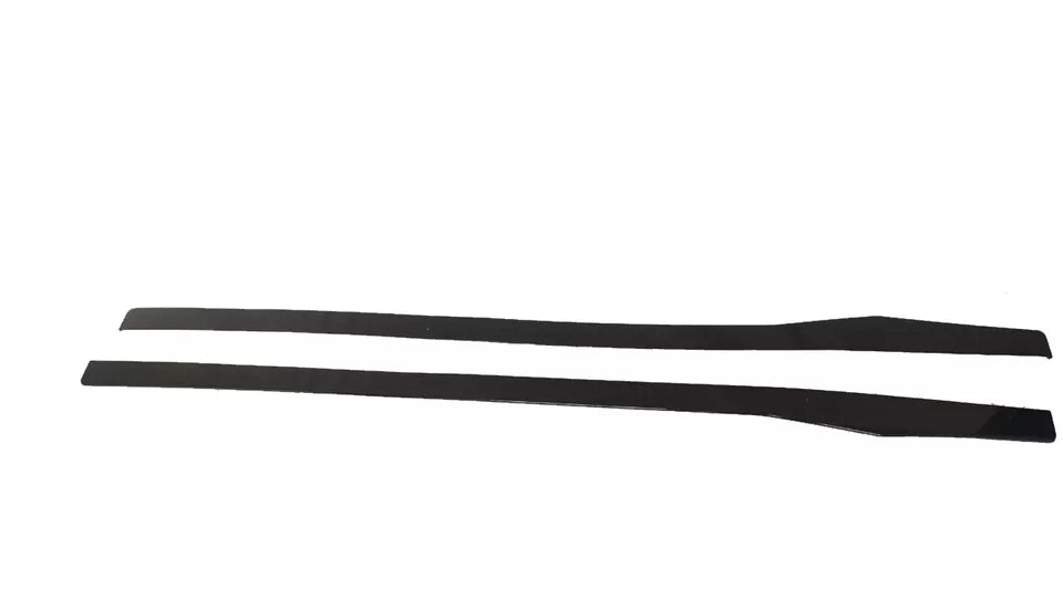 FOR MERCEDES A CLASS W176 AMG STYLE SIDE SKIRT EXTENSION BLADE GLOSS BLACK 2015+