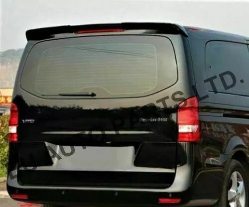 REAR TAILGATE ROOF SPOILER FOR MERCEDES V-CLASS VITO VAN W447 2014+ GLOSS BLACK