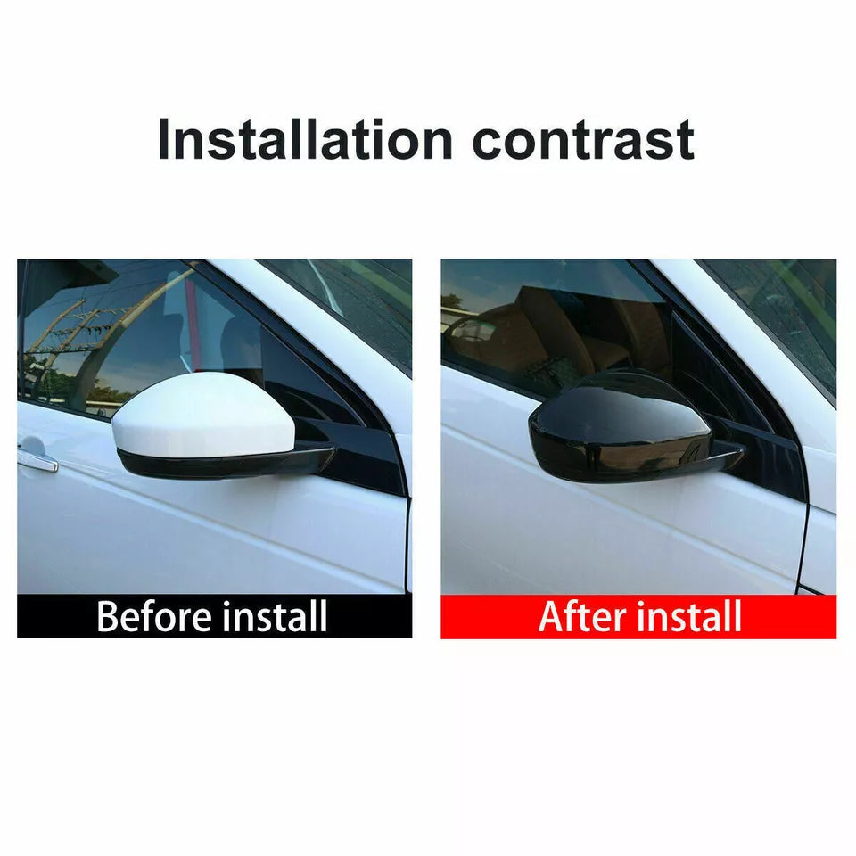 FOR RANGE ROVER EVOQUE DISCOVERY SPORT VELAR WING MIRROR COVER CAP GLOSS BLACK