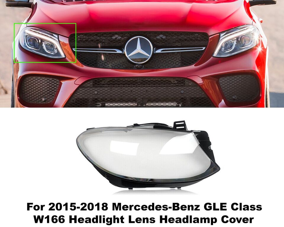 HEADLIGHT LENS COVER FOR MERCEDES BENZ GLE W166 15 -19 RIGHT DRIVER SIDE LENS UK