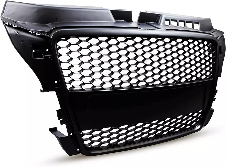 FOR AUDI A3 S3 8P RS STYLE GLOSS BLACK FRONT RADIATOR HONEYCOMB GRILLE 2008-2012