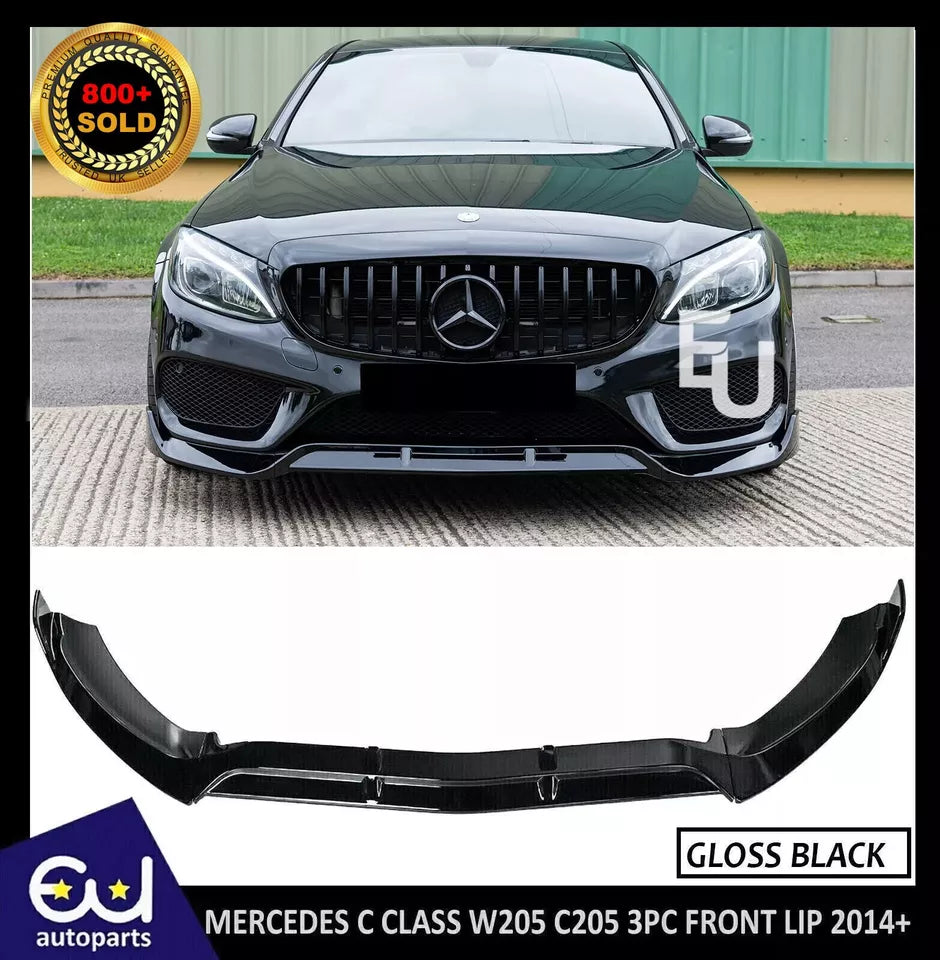 mercedes c class front lip Glossy Black Front Bumper Lip Splitter For Mercedes C205 C63 AMG 2015-2021