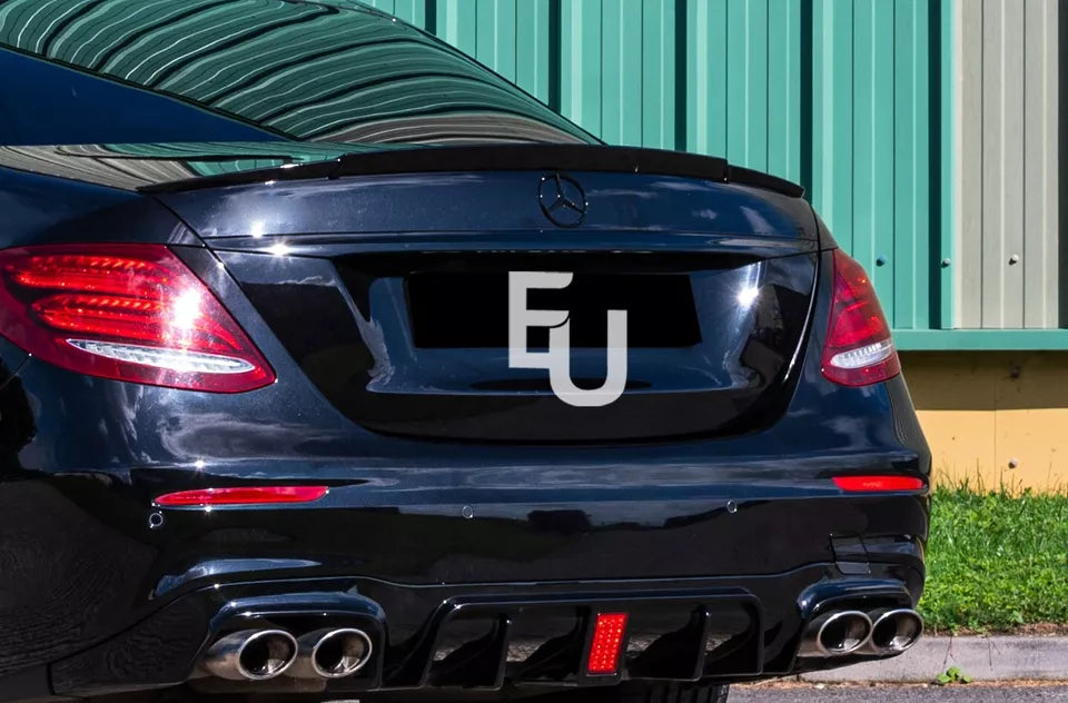 REAR BOOT SPOILER BRABUS STYLE FOR MERCEDES E CLASS W213 SALOON 2016-2020 BLACK
