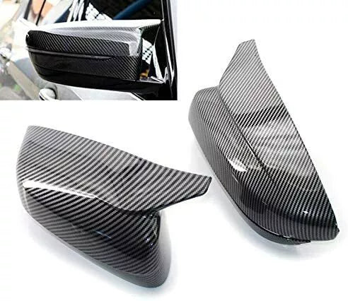FOR BMW 3 5 SERIES G20 G30 CARBON LOOK WING MIRROR COVER REPLACEMENT M STYLE RHD