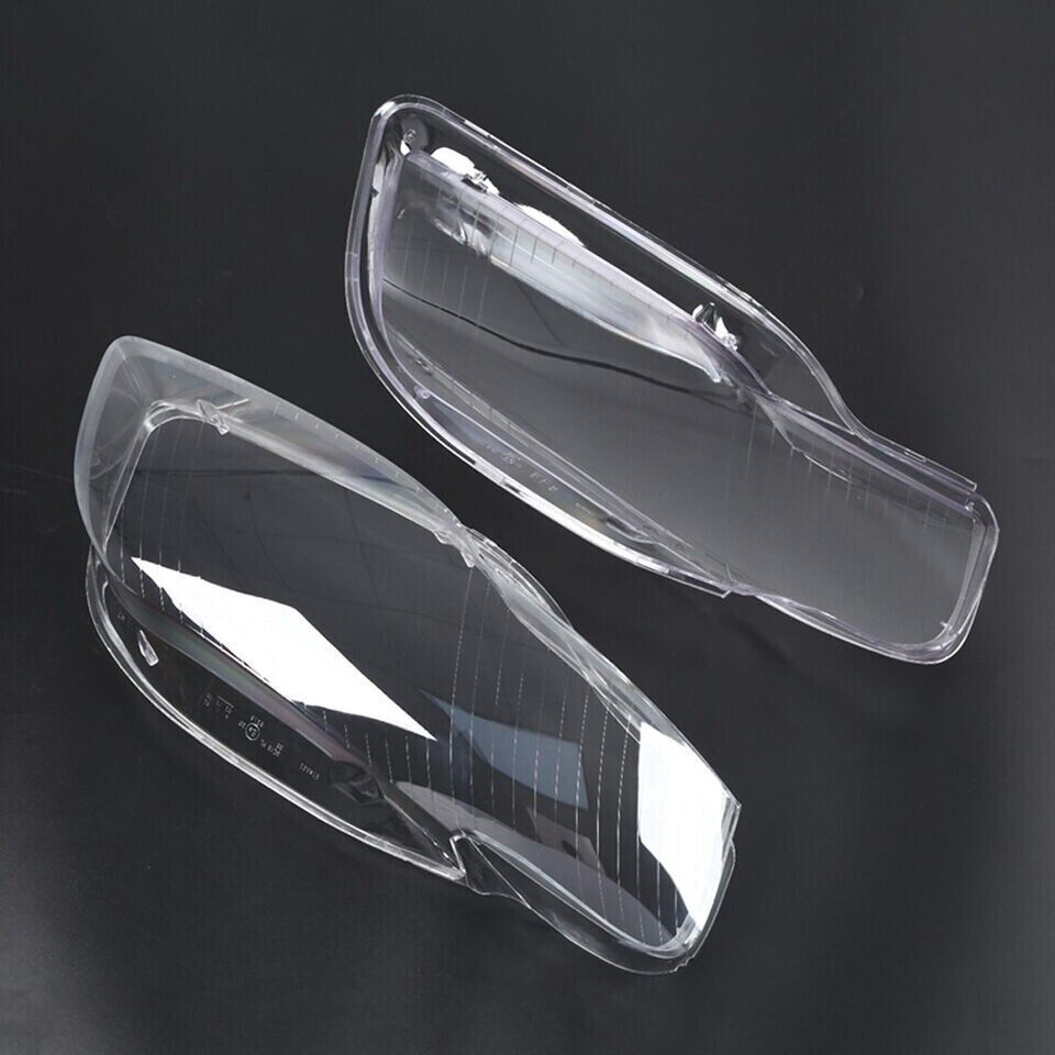 L+R HEADLIGHT LENS COVER HEADLAMP SHELL LAMP SHADE FOR AUDI A4 B7 S4 2005-2008
