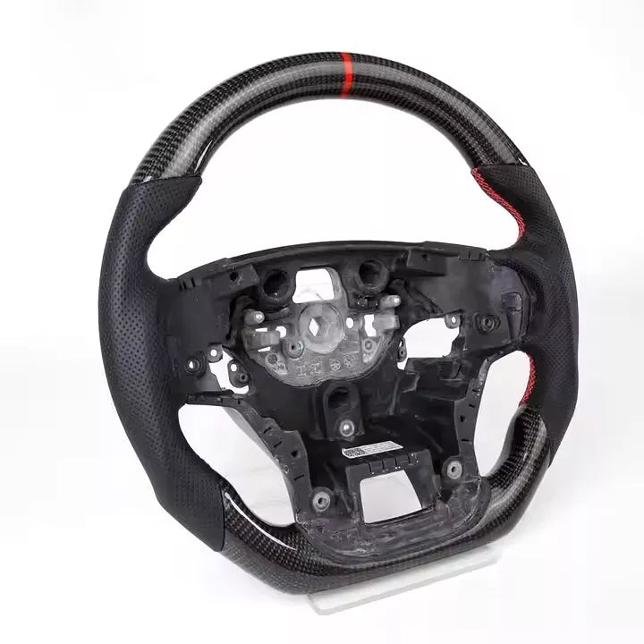 REAL CARBON FIBER LEATHER STEERING WHEEL FOR FORD RANGER RAPTOR PX2 PX3 FACELIFT