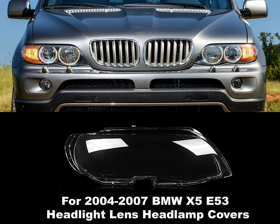 RIGHT HEADLIGHT LENS COVER HEADLAMP SHELL LAMPSHADE FOR BMW E53 LCI X5 2004-2006