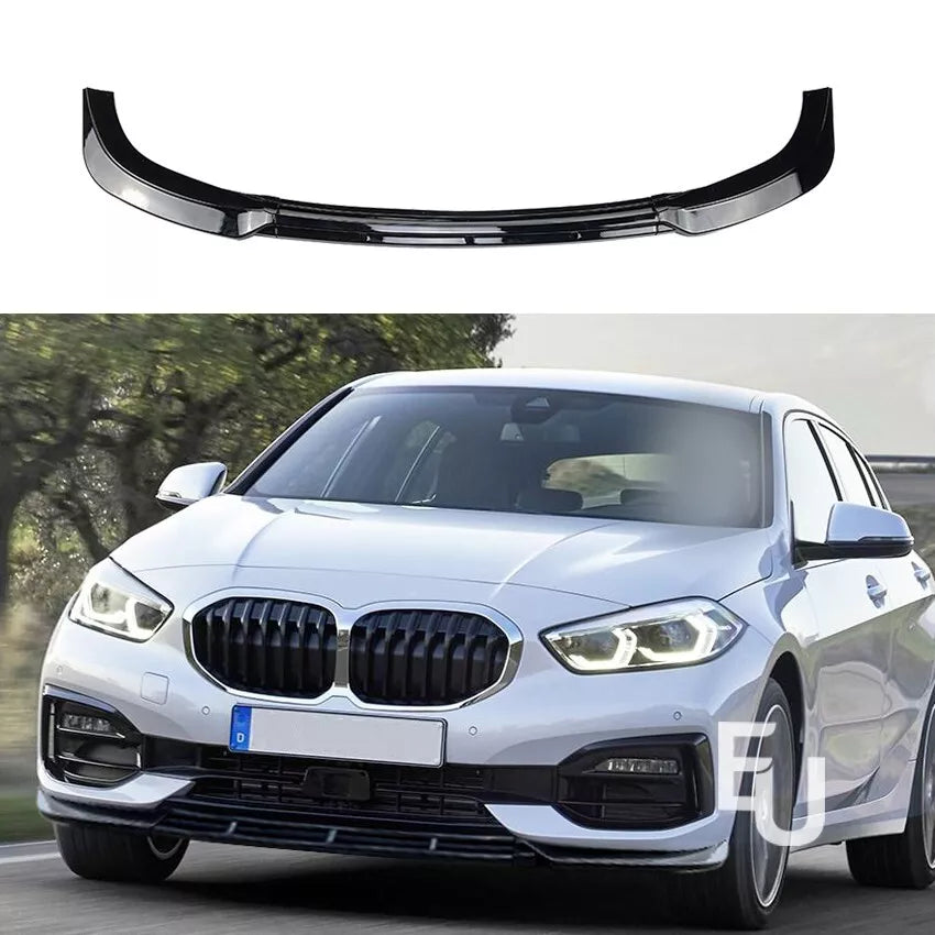 FOR BMW 1 SERIES F40 STANDARD SE SPORT FRONT SPLITTER LIP GLOSS BLACK 2019-2023