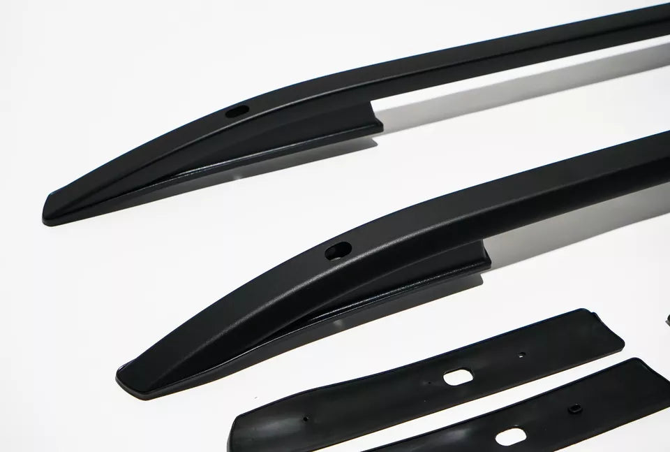 ALUMINIUM BLACK ROOF RAILS RACK SIDE ROOF BARS SETS FOR VOLKSWAGEN AMAROK 2010+
