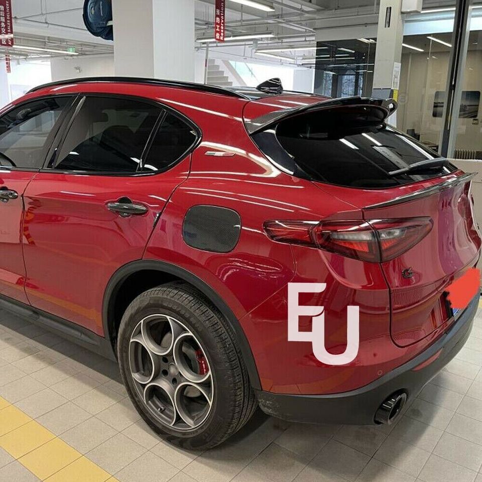 FOR ALFA ROMEO STELVIO REAR GLOSS BLACK ROOF LIP SPOILER WING BODY KIT 2017+
