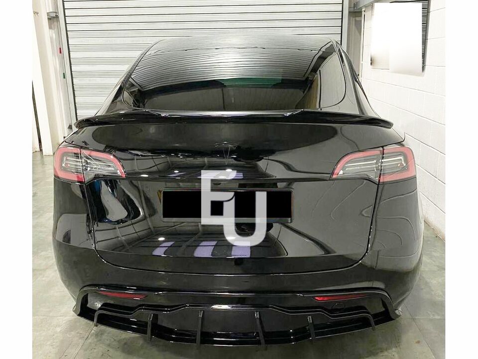 FOR TESLA MODEL Y BODYKIT BODY KIT FRONT LIP DIFFUSER SIDE SKIRT GLOSS BLACK 21+