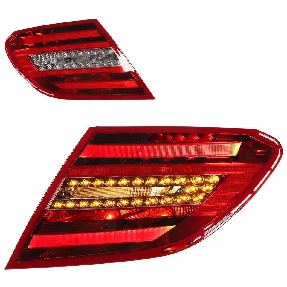 PAIR LED REAR TAIL LIGHT LAMP FOR MERCEDES BENZ C-CLASS W204 C250 C350 C63/11-14