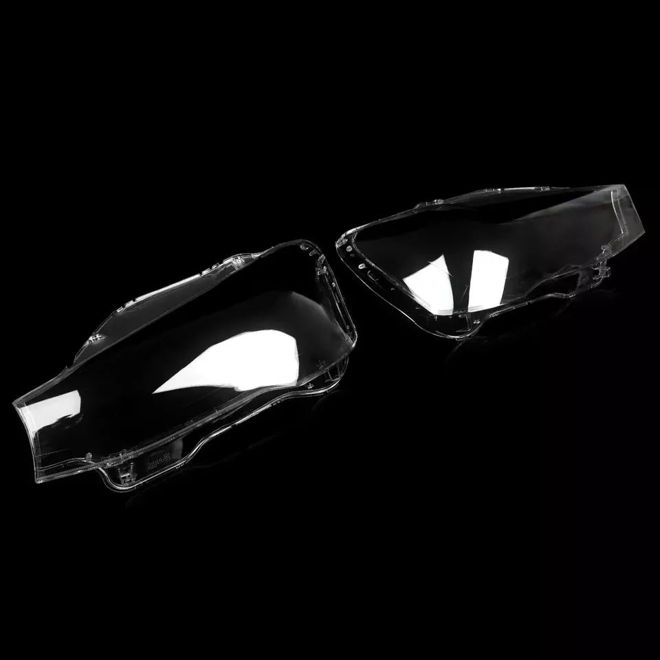 PAIR FOR BMW X3 X4 F25 F26 2014-2017 HEADLIGHT LENS COVER REPLACEMENT LEFT RIGHT
