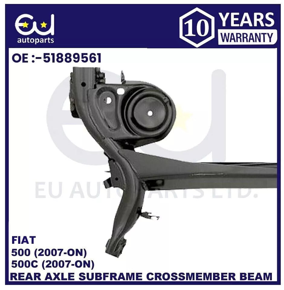 HEAVY DUTY REAR AXLE SUBFRAME FOR FORD KA 08-16 FIAT 500 4MM THICKER METAL