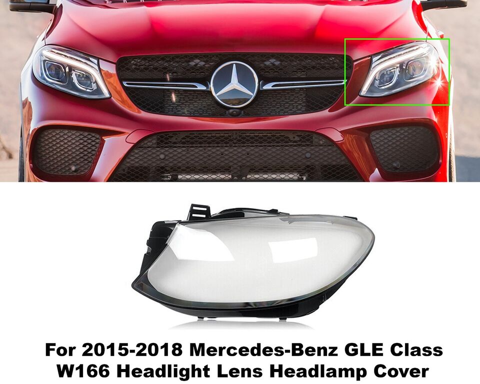 HEADLIGHT HEADLAMP LENS REPLACEMENT FOR MERCEDES BENZ GLE W166 2015-19 LEFT N/S