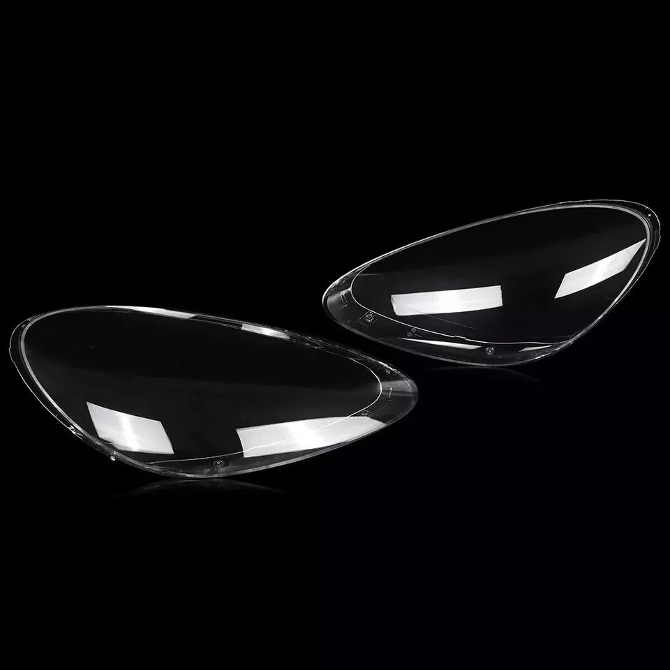 2x HEADLIGHT CLEAR LENS LAMPSHADE COVERS FOR PORSCHE CAYENNE 958 2011-2014