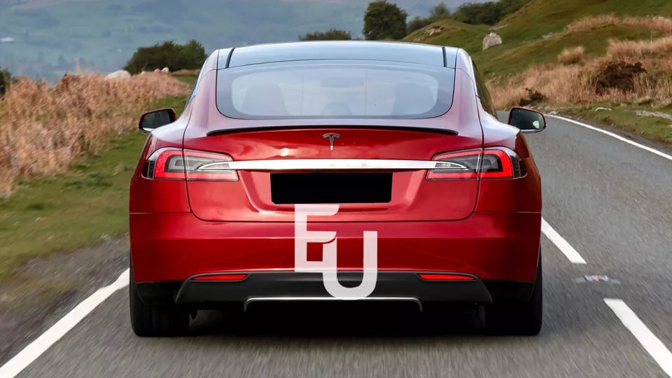 FOR TESLA MODEL S SEDAN 12-2023 GLOSS BLACK REAR TRUNK BOOT LIP SPOILER WING LIP